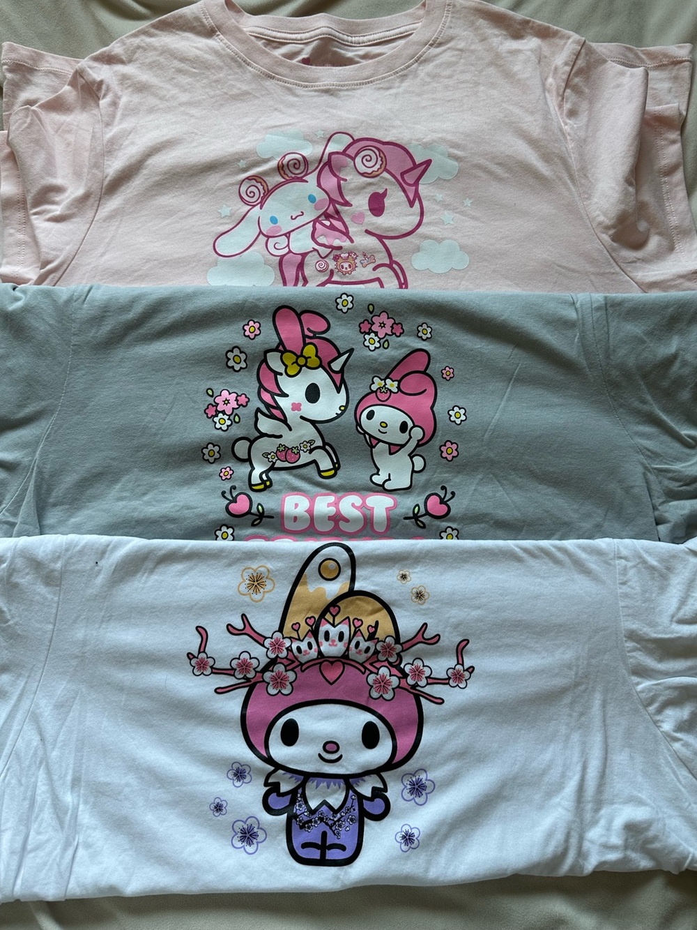 Tokidoki x Hello Kitty and Friends Lot of 3 Shirts